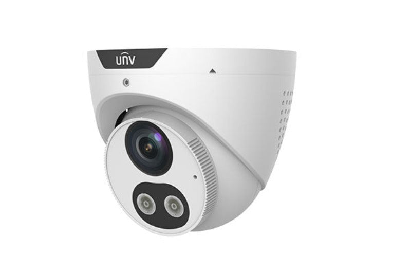 UNIVIEW IPC3618SB-ADF28KMC-I0: 4K 8MP LightHunter Fixed Eyeball Turret Camera with Audible Warning