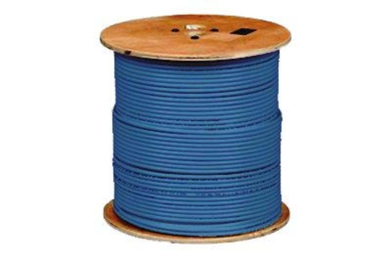 WAVENET 63224081S-A-BL: Cat6a UTP Solid Plenum Cable - Blue - 1000 FT