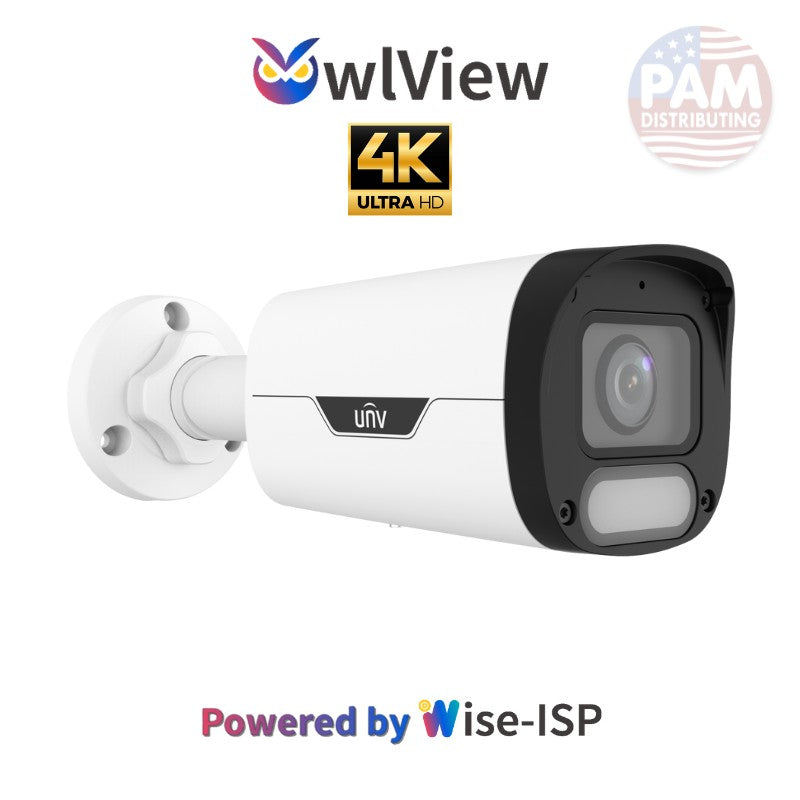 UNIVIEW IPC2318SR-ADF28KM-WP: 8MP 4k ColorHunter w/ Wise-ISP Fixed Bullet Camera