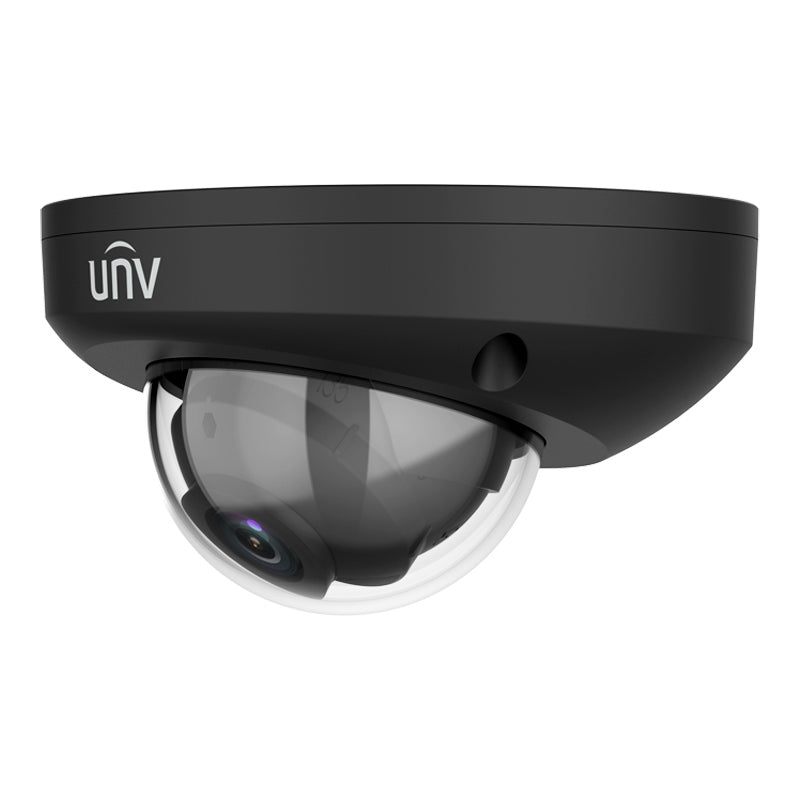 UNIVIEW IPC314SB-ADF28K-I0-BK: 4MP LightHunter IR Fixed Mini Dome Camera in Black