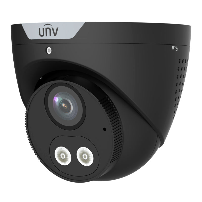 UNIVIEW IPC3614SB-ADF28KMC-I0-BK: 4MP LightHunter IR Fixed Eyeball Turret Camera in Black