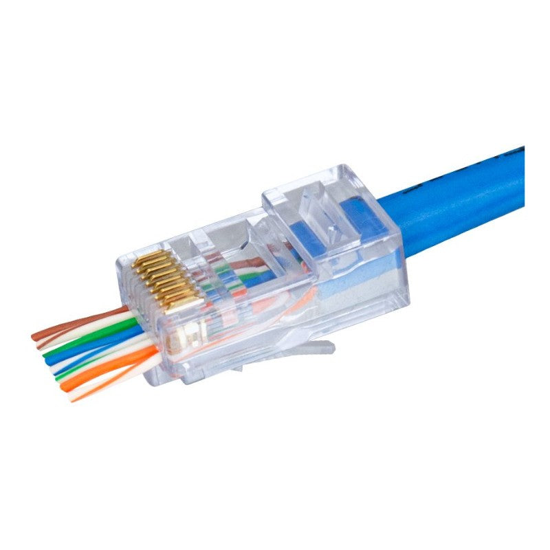 SIMPLY45 S45-1505: Cat5e Unshielded Pass-Through RJ45 Modular Plugs (500ct)