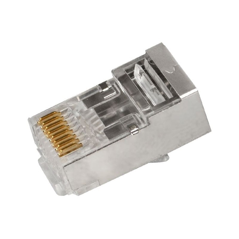 SIMPLY45 S45-1550: Cat5e Shielded Internal Ground Pass-Through RJ45 Modular Plugs (50ct)