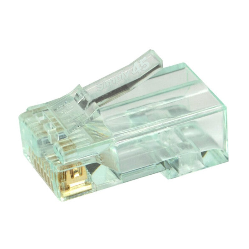 SIMPLY45 S45-1600: Cat6 Unshielded Pass-Through RJ45 Modular Plugs (100ct)