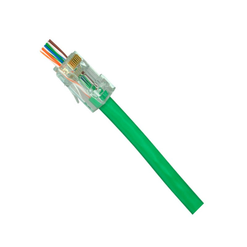 SIMPLY45 S45-1600: Cat6 Unshielded Pass-Through RJ45 Modular Plugs (100ct)