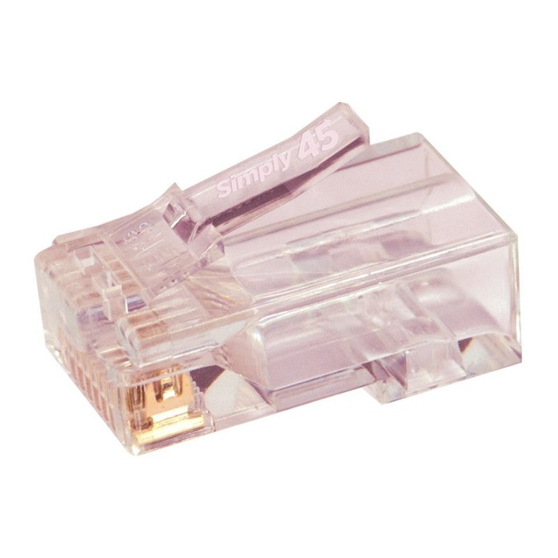 SIMPLY S45-1700: Cat6/6a Unshielded Pass-Through RJ45 Modular Plugs (100ct)