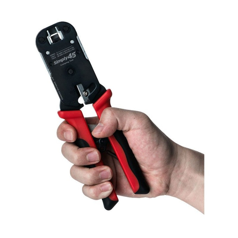 SIMPLY 45 S45-C100: RJ45 Crimp Tool for all S45 UTP & STP Pass-Through & Standard Connectors