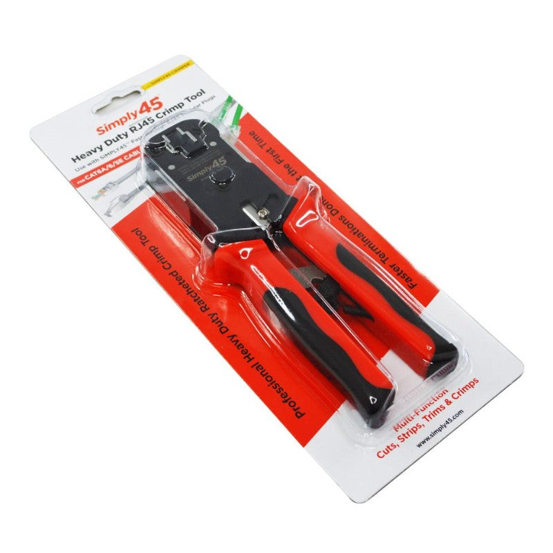 SIMPLY 45 S45-C100: RJ45 Crimp Tool for all S45 UTP & STP Pass-Through & Standard Connectors