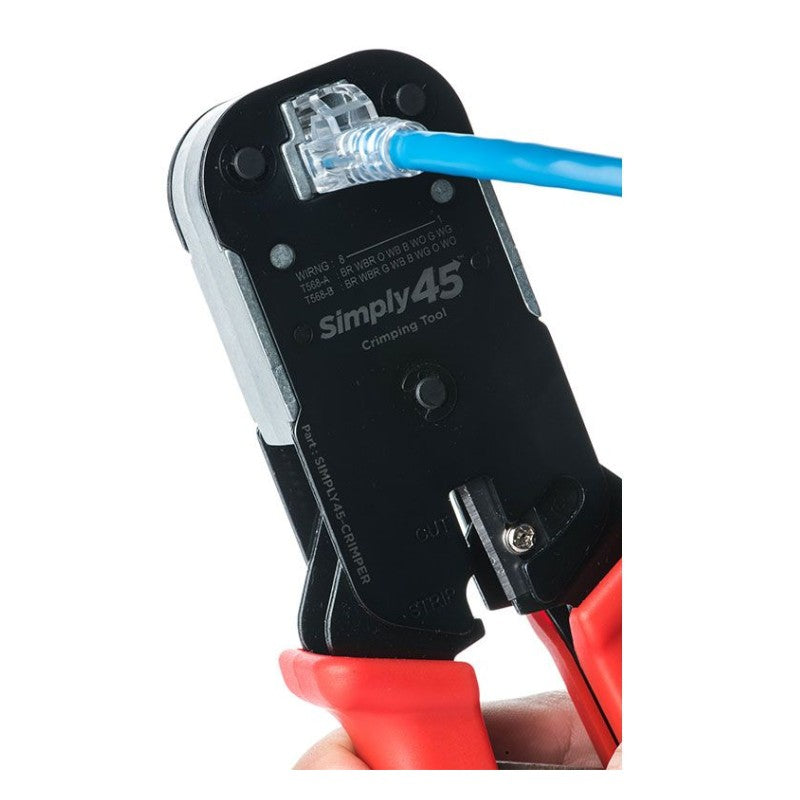 SIMPLY 45 S45-C100: RJ45 Crimp Tool for all S45 UTP & STP Pass-Through & Standard Connectors