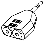 3.5mm Dual Female Stereo To 3.5mm Single Male Stereo - PAM Distributing Co