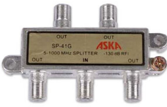 SPLITTER 5-1000 MHZ (1GHz) 4 Way Solder Back - PAM Distributing Co