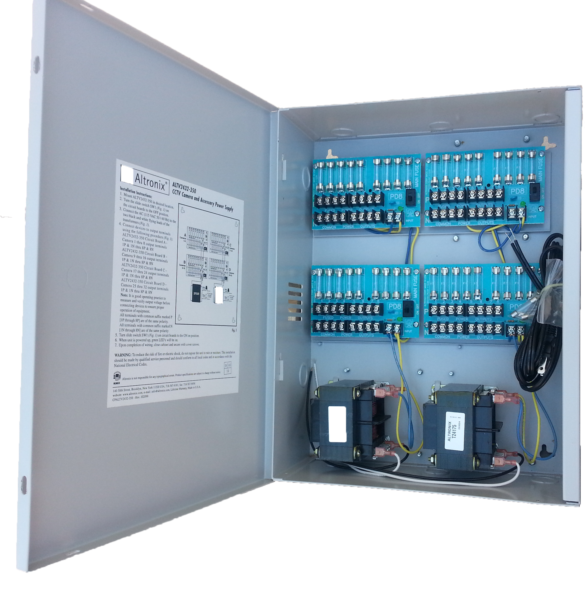 ALTRONIX ALTV2432350 AC Wall Mount CCTV Power Supply provides 24VAC or 28VAC - PAM Distributing Co - 1