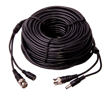 RG 59 BNC CCTV Camera Jumper Cable With Siamese 18/2 Power Cable - 025 Ft - PAM Distributing Co