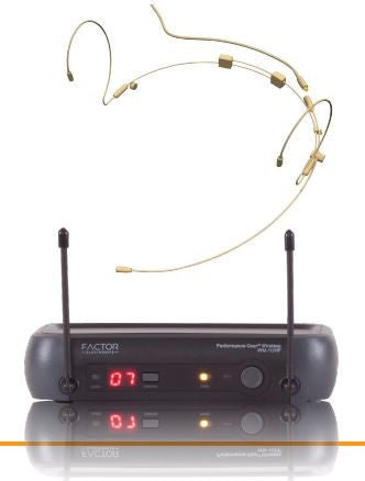 FACTOR WM-1UHF-HS UHF Wireless Headset Microphone System - PAM Distributing Co - 1