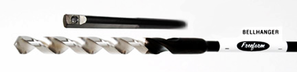 Freeform Fast Spiral BellHanger Shaft Bits 3/8" x 36" With 1/4" Bellhanger Shaft - PAM Distributing Co - 1