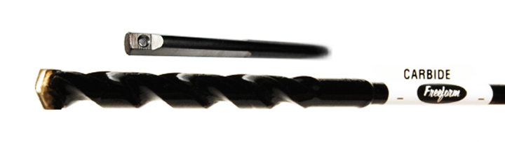 Freeform Carbide Masonry Drill Bits 3/8" x 24" with 1/4" Bellhanger Flex Shaft - PAM Distributing Co - 1