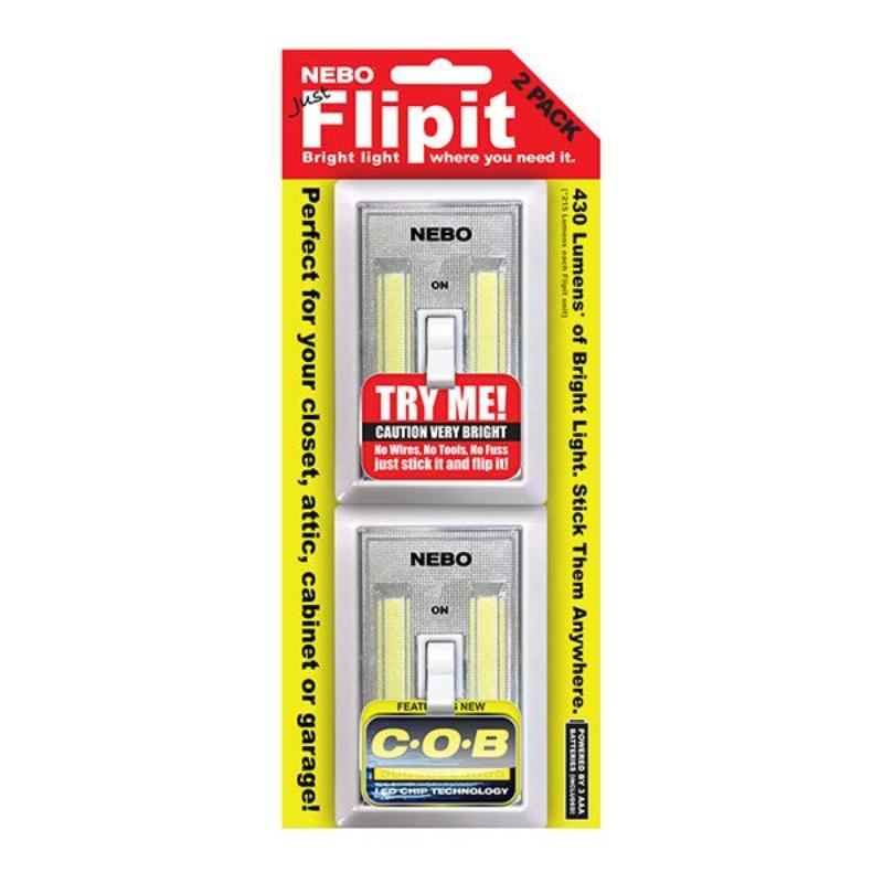 NEBO 6523 FLIPIT WIRELESS WALL SWITCH & 215 lumen LIGHT (TWO PACK) - PAM Distributing Co - 4