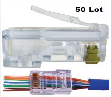 MODULAR CAT5E PLATINUM TOOLS EZ-RJ45 CONNECTORS (50 LOT PACK) - PAM Distributing Co