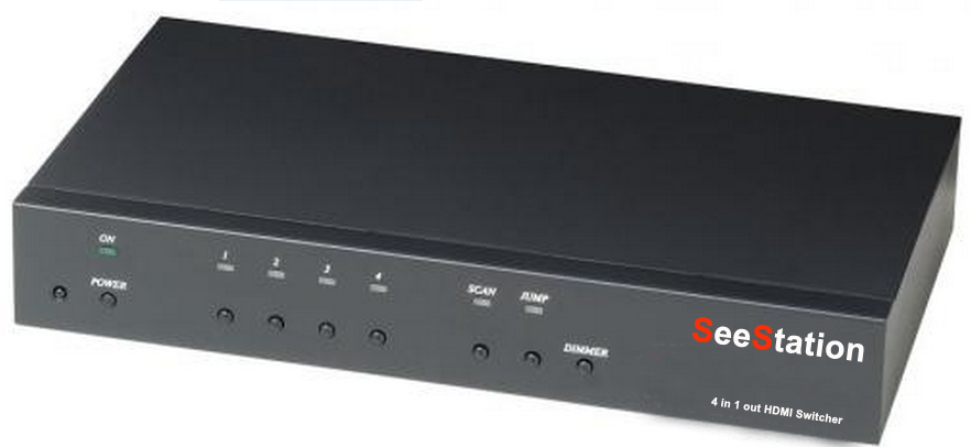 SEESTATION HS04 HDMI Splitter/Switcher 4 In 1 Out - PAM Distributing Co