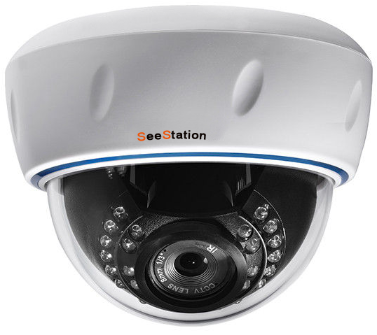 SeeStation (IP-D) CIP2141IV9-AW IP Dome CameraInterior 1.3MP IR POE ONVIF 2.8-12mm Varifocal Lens - PAM Distributing Co
