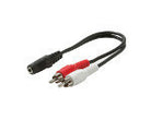 3.5 MM FEMALE TO DUAL RCA MALE 6" - PAM Distributing Co