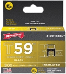 Arrow Fastener 591188BL Genuine T59 Insulated Black 1/4-Inch by 5/16-Inch Staples, 300-Pack - PAM Distributing Co - 2