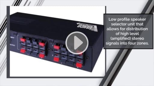 Speaker Selector Box 4 Pair Stereo - PAM Distributing Co - 4