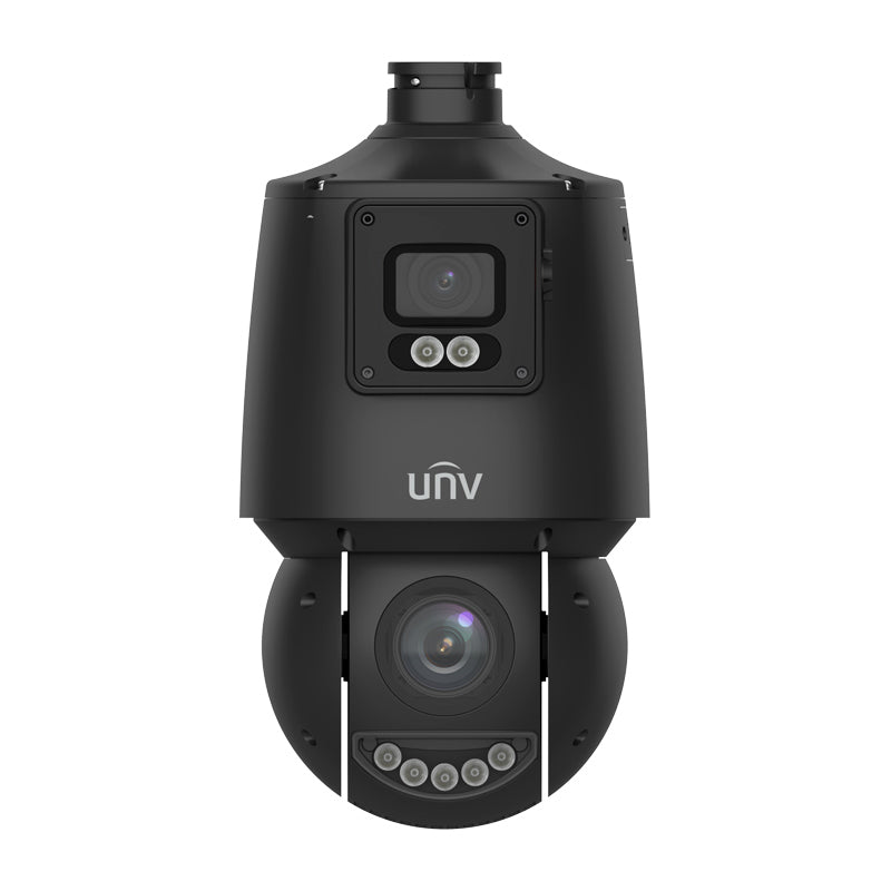 UNIVIEW IPC94144SFW-X25-F40C: 4MP x2 LightHunter Dual-lens PTZ Camera in black