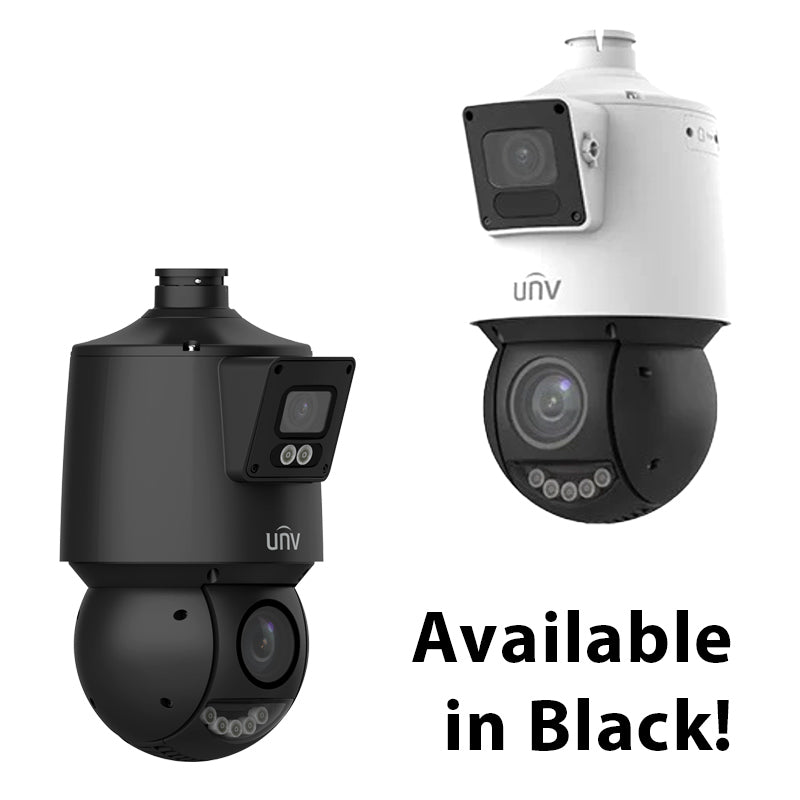 UNIVIEW IPC94144SFW-X25-F40C: 4MP x2 LightHunter Dual-lens PTZ Camera in white or black