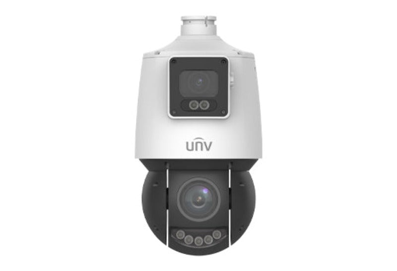 UNIVIEW IPC94144SFW-X25-F40C: 4MP x2 LightHunter Dual-lens PTZ Camera in white