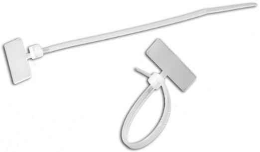 Cable Tie Wire Marker ID Style 4" 40lb 100 Lot White  (MADE IN USA) - PAM Distributing Co