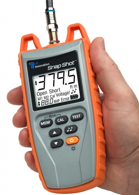 When you need to accurately find the length of any cable; a short, a break or an open fault in a very long cable; a cable that is buried or a cable that is energized, look no further than the Snap Shot. With Advanced Spread Spectrum TDR (SSTDR) technology the Snap Shot works in all wire environments and is immune to voltage, current or data stream disruptions.