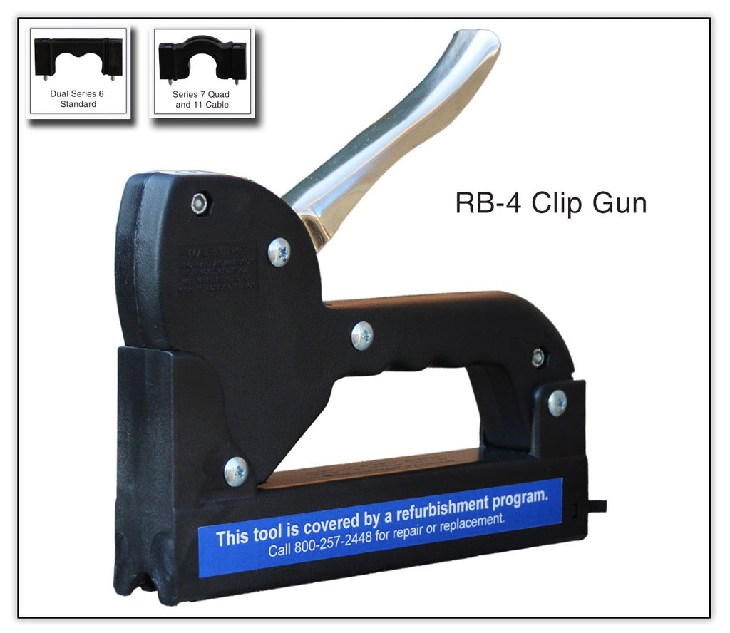Telecrafter RB4 Cable Clip / Staple Gun For Dual RG 6 - PAM Distributing Co - 1