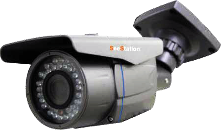 SeeStation C1210AF8-AG Bullet Camera Outdoor 700 TVL Fixed 3.6mm Lens 12V Gray - PAM Distributing Co