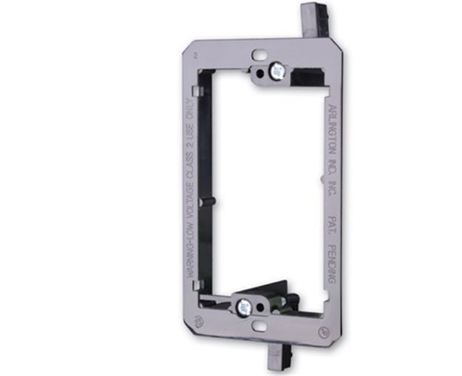 PVC Low Voltage Wall plate Mounting Brackets- Single - PAM Distributing Co