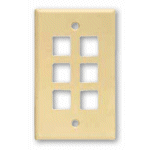 FACE PLATE 6 PORT (IVORY) - PAM Distributing Co