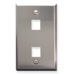 2 PORT STAINLESS STEEL SNAP ON FACE PLATE - PAM Distributing Co