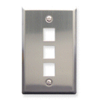 STAINLESS STEEL 3 PORT SNAP ON FACE PLATE - PAM Distributing Co