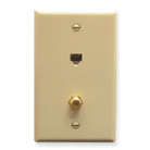 WALL PLATE 6C & TV SMOOTH GOLD - PAM Distributing Co - 1