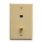 WALL PLATE 6C & TV SMOOTH GOLD - PAM Distributing Co - 1