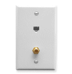 WALL PLATE 6C & TV SMOOTH GOLD - PAM Distributing Co - 2